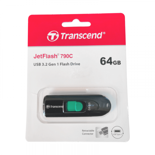 Флешка 64Gb Transcend JetFlash 790C USB 3.2, Type-C